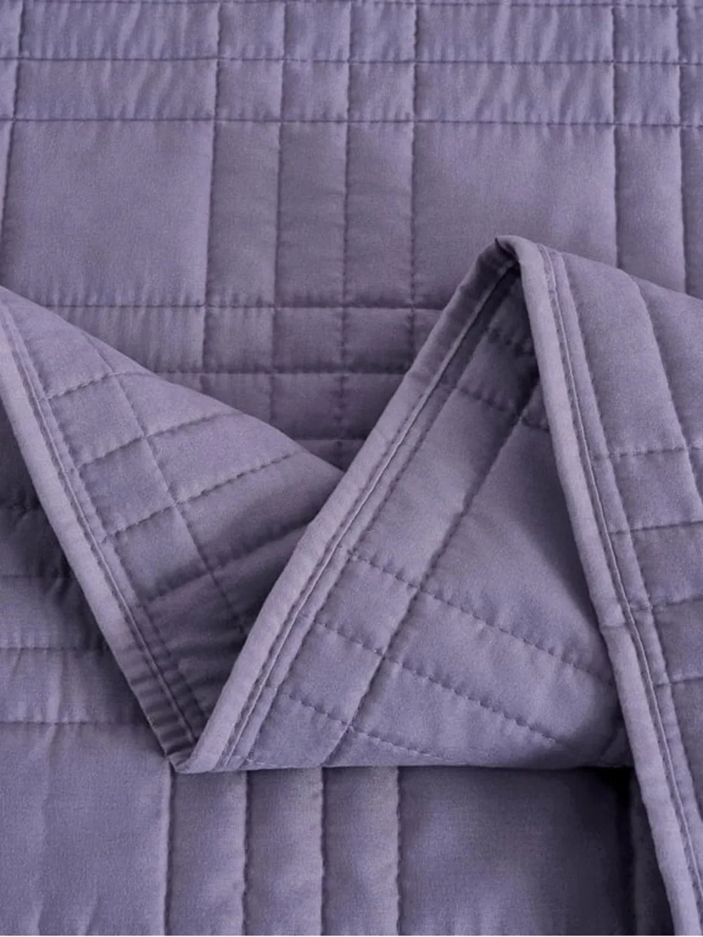 Lilac Quilted king 3 piece Bedspread Set